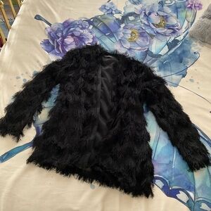 Coleen Lopez Eyelash Black Jacket